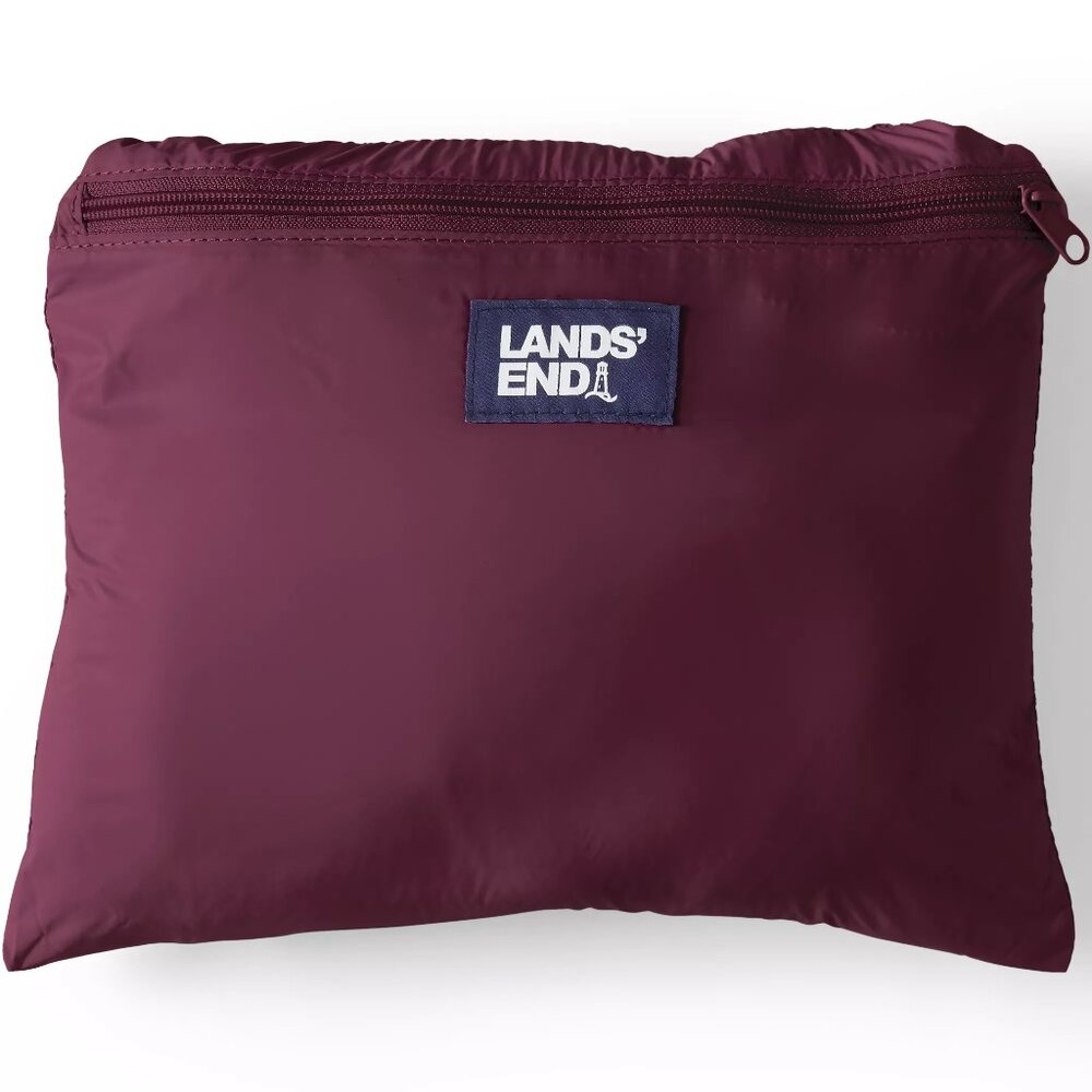 Land's End Burgundy Wanderweight Ultralight Packable Tote Bag/NWOT - Picture 4 of 13